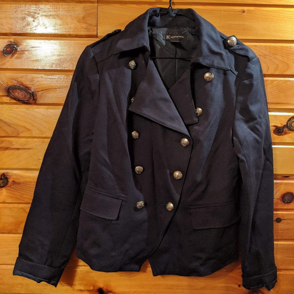 Navy blue crop jacket